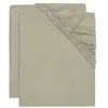 Image de Jollein Lot de 2 draps-Housses en Jersey - pour Berceau - Vert Olive - 40/50 x 80/90 cm - 100% Coton - Vert Olive