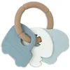 Image de Jollein Porte-clés de dentition en silicone - On The Go - Anneau de préhension pour bébé - 100% silicone - Aide à la dentition - 15 x 11 x 1 cm