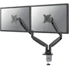 Image de NewStar NM-D750DBLACK Support de Bureau Double Mouvement (Pince et oeillet) pour Deux écrans de 25,4 à 81,3 cm, Hauteur réglable (Ressort à gaz)   Noir