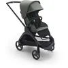 Image de Bugaboo Dragonfly, Poussette citadine compacte et légère, pliage facile d'une seule main dans toutes les postions, suspension intégrale, panier sous le siège XL, châssis noir et capote vert forêt