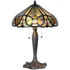 Image de Clayre&Eef Lampe à poser 5299 style Tiffany, 2 tirettes