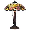 Image de Clayre&Eef Lampe à poser Rose style Tiffany