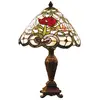 Image de Clayre&Eef Lampe à poser classique Flora style Tiffany