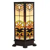 Image de Clayre&Eef Lampe à poser carrée Sina au look Tiffany
