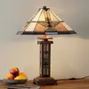 Image de Clayre&Eef Lampe à poser Leondra au style Tiffany
