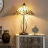 Image de Clayre&Eef Lampe à poser 5186 avec abat-jour en verre ambre