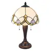 Image de Clayre&Eef Lampe à poser 5918 look Tiffany blanc-multicolore