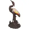 Image de Clayre&Eef Lampe à poser 5LL-6064 Cigogne, style Tiffany
