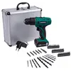 Image de VONROC Perceuse-visseuse sans fil 12V 1 batterie 1.3Ah, chargeur rapide, 1 mandrin et 46 accessoires inclus