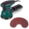 Image de VONROC Ponceuse Orbitale 300W   Ø 125mm - Double Action, Mouvements Excentriques - Boîte à Poussière et 12 Feuilles Abrasives - Idéal pour Poncage Grossier, Surfaces Rondes et Courbes - Long Câble 3M