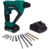 Image de VONROC Marteau perforateur sans fil 20V VPower - Batterie 2.0Ah et chargeur inclus - 1.3 joule, SDS-plus, forets et embouts de vissage inclus