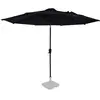 Image de VONROC Parasol Recanati Ø300cm - Inclinable Rond - Anthracite/Noir - Terrasse Extérieure, Orientable à 360° - Grande Surface d'Ombrage - Robuste et Durable - Housse Parasol Incluse