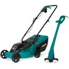 Image de VONROC Tondeuse Gazon 1300W et Débroussailleuse 300W - Largeur de Coupe 32cm - Bac Ramassage Tondeuse 30L Inclus - Entretien Pelouse, Coupe Herbe - Interrupteur de Sécurité - Serre-Câble Fournis
