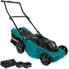 Image de VONROC Tondeuse à Gazon 40V   Largeur de Coupe 38 cm   réglage Central de la Hauteur   2 Batteries 4.0Ah et Un Chargeur Rapide Double