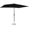 Image de VONROC Parasol de Jardin Extérieur Rapallo 200x300cm Noir - Parasol Rectangulaire Inclinable en Toile Protection Solaire UPF 50+ - Manivelle Anti Retour, Housse de Protection Incluse