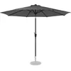 Image de VONROC Parasol Recanati Ø300 cm Inclinable Rond Gris   Ombrelle de Jardin pour Terrasse   Rotation 360°   Toile UPF50+   Housse Incluse