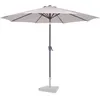 Image de VONROC Parasol Recanati Ø300 cm Inclinable Rond Beige   Ombrelle de Jardin pour Terrasse   Orientation 360°   Grande Surface d’Ombrage   Housse Incluse