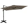 Image de VONROC Parasol Cantilever Pisogne 300x300cm- Inclinable - Taupe - Terrasse Extérieure, Orientable à 360° - Grande Surface d'Ombrage - Robuste et Durable - Housse Parasol Incluse