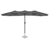 Image de VONROC Parasol Iseo Gris 460x270cm - Parasol Double Premium - Installation Facile avec Manivelle - Protection UPF 50+ - Housse Incluse - Idéal pour Terrasse et Jardin