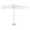 Image de VONROC Parasol de Jardin Extérieur Rapallo 200x300cm Blanc - Parasol Rectangulaire Inclinable en Toile Protection Solaire UPF 50+ - Manivelle Anti Retour, Housse de Protection Incluse