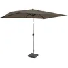 Image de VONROC Rapallo Parasol rectangulaire 200 x 300 cm   Parasol rectangulaire pour terrasse, jardin, balcon, restauration   Pliable, manivelle, résistant aux intempéries, taupe, grand