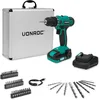 Image de VONROC Perceuse sans fil 20V - 19 réglages + mode perçage - Batterie 2.0Ah, chargeur et 46 accessoires inclus dans une mallette premium