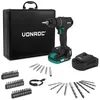 Image de VONROC PRO Perceuse sans fil 20 V   40 Nm   Moteur sans balais   17 réglages de couple + mode perceuse   Avec batterie 2,0 Ah, chargeur et 46 accessoires dans un coffret haut de gamme