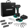 Image de VONROC PRO Perceuse sans fil 20 V   40 Nm   Moteur sans balais   17 réglages de couple + mode perceuse   Avec 2 batteries 2,0 Ah, chargeur et 46 accessoires dans un coffret haut de gamme