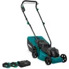Image de VONROC Tondeuse à Gazon à Batterie 40 V   Brushless   33 cm   5 hauteurs de Coupe   Panier 30L   2 Piles 4,0 Ah et Double Chargeur   Poignée réglable   Modèle LM504DC