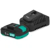 Image de VONROC VPower 20V Starter Set   Batterie Lithium-ION 2.0Ah + Chargeur Rapide | Compatible Multi-Outils | Idéal pour Bricolage sans Fil et Projets Domestiques