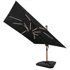 Image de VONROC Éclairage LED Parasol Rechargeable   15 Bandes LED, Batterie 2600 mAh   Lumière Extérieure Jardin, Terrasse, Camping GP855AA