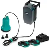 Image de Pompe submersible sans fil 20V-90W   4.500 l/h,0,8 bar, 2 batterie&chargeur