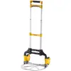 Image de Chariot de manutention alu, Pliable, Base Aluminium 39x28CM, capacité 60 kg. Dimensions Ouvert : 40x41x99 cm, plié : 38,5x5,6x63,5 cm. Roues 12,7x4 cm Caoutchouc. Poids 3,08 kg