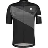 Image de AGU Maglia Striped Sport Uomo Nero - Maniche Corte