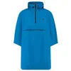 Image de AGU Essential Grant Poncho de pluie, cape de pluie, pour vélo pour homme et femme, imperméable et coupe-vent, réfléchissant, 100 % polyester recyclé, unisexe, taille unique, bleu, taille unique