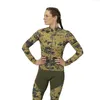 Image de AGU Blurry Photo Cyclisme Maillot Manches Longues Performance Femmes - Vert - S