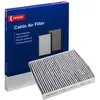 Image de DENSO Filtre d'habitacle combiné (DCF448K) Filtre à air multicouche au charbon actif, bloque les particules nocives, les odeurs qui pénètrent dans la voiture, large compatibilité - Produit qualité OE