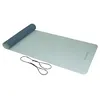Image de Tunturi Tapis de Yoga en TPE 4mm Bleu Clair/Bleu Foncé, Ficelle Noir