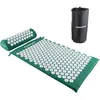 Image de Tunturi Tapis d'acupression et oreiller - Tapis d'acuponction - Tapis à pics - Tapis d'acupression 2 en 1 - Anti-stress - 68 x 42 x 2 cm - Vert