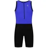 Image de Rogelli Florida Combinaison de Triathlon Sans Manches, pour Femmes et Hommes, Bleu/Noir, Taille 2XL