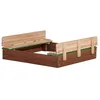 Image de Axi Ella XL Bac À Sable Enfant - 120 X 120 Cm | Bac À Sable pour Enfants en Bois avec Couvercle Marron & Vert