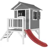 Image de AXI Maison Enfant Beach Lodge XL en Gris avec Toboggan en Rouge | Maison de Jeux en Bois FFC pour Les Enfants | Maisonnette/Cabane de Jeu pour Le Jardin