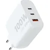Image de Chargeur Domestique Xtorm GaN2-Ultra, 100W, 3 Ports, Matériau ABS recyclé, Entrée USB-C et USB-A, Convient pour Smartphones, tablettes et Ordinateurs Portables - Blanc