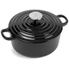 Image de BK Cookware Fonte Émaillée Allemande, 24 cm/4,2 litres Cocotte avec Couvercle, Compatible avec l'induction, Va au Lave-Vaisselle, Va au four jusqu'à 220°C, Noir