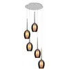 Image de HighLight Suspension Belle, gris fumé/nickel, Ø 33 cm, 5 lampes, verre