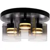 Image de HighLight Salerno plafonnier LED, 2 700 K trois lampes noir