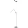 Image de HighLight Lampadaire à éclairage indirect LED Sapporo, CCT, bras de lecture, nickel