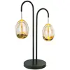 Image de HighLight Lampe de table Golden Egg noir/ambre 45 cm à 2 lampes métal/verre