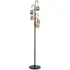 Image de HighLight Lampadaire Golden Egg noir/ambre 165 cm à 5 lampes métal/verre