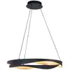 Image de HighLight Suspension LED Ascoli, Ø 64 cm, noir/or, métal, intensité variable